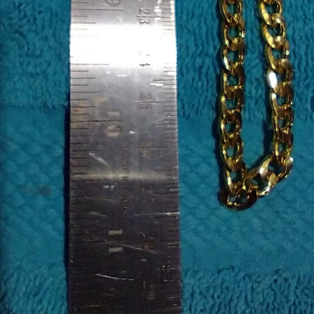 Elegant Goldtone Curb Chain Necklace and Bracelet Set vintage - Picture 5 of 5